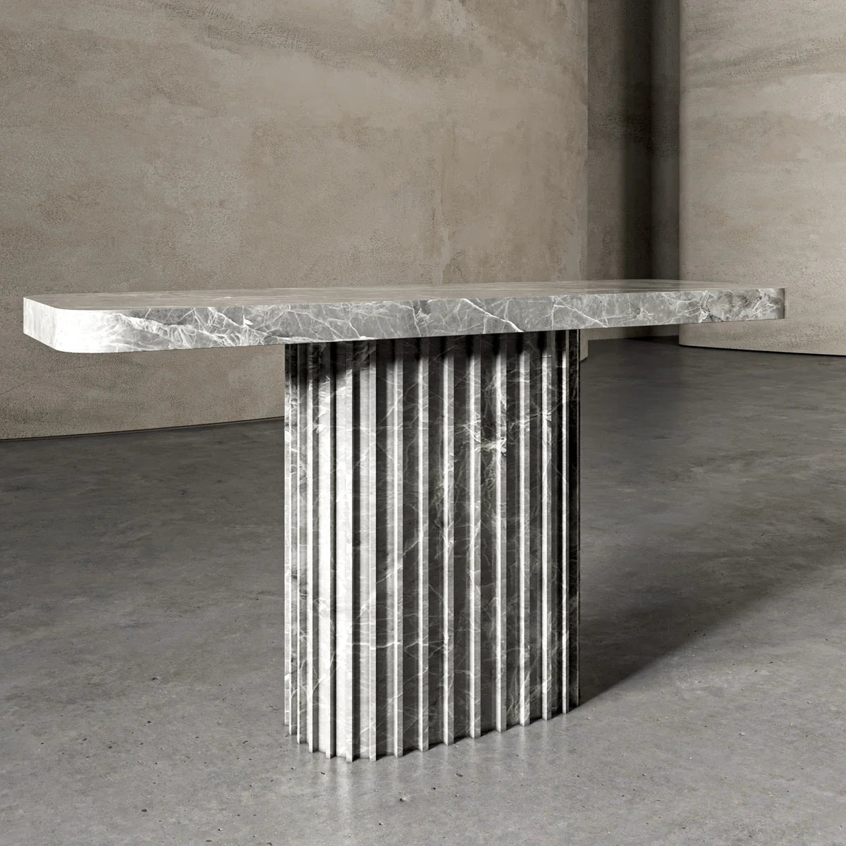 Designer Marble Console in Grigio Antico - Elsa Home And Beauty