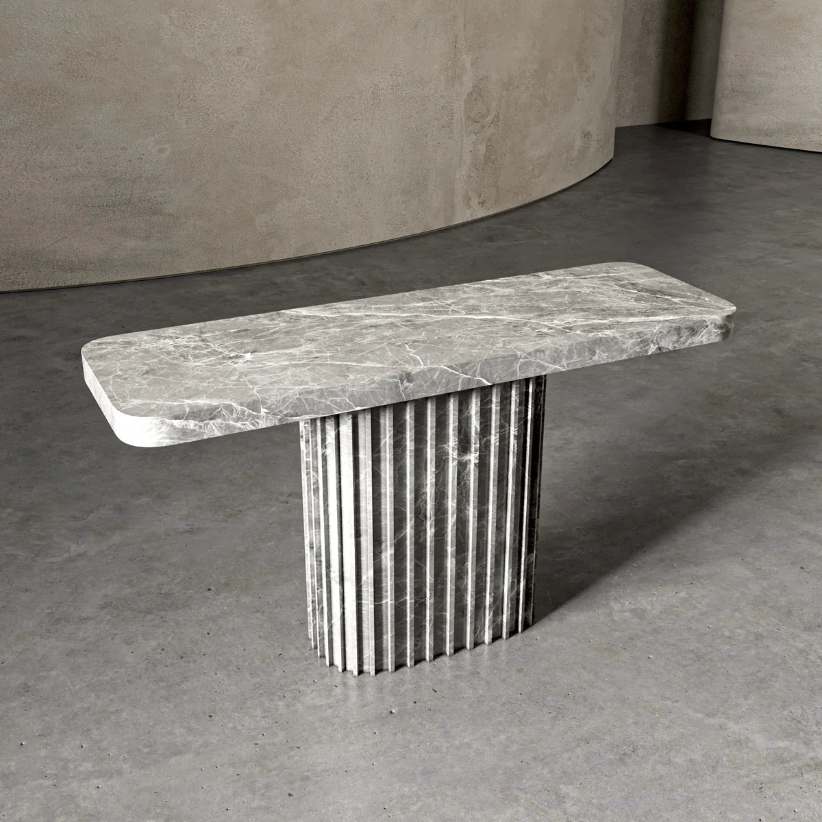 Designer Marble Console in Grigio Antico - Elsa Home And Beauty