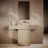 Italian Travertine pedestal vanity - Elsa Home And Beauty