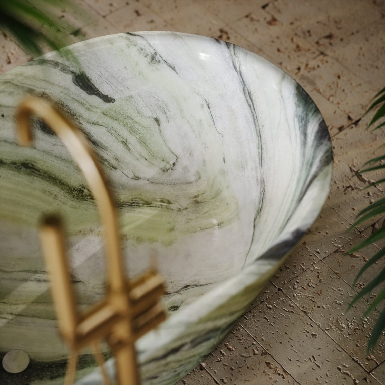 Jade Green Marble Bathtub - Elsa Home And Beauty