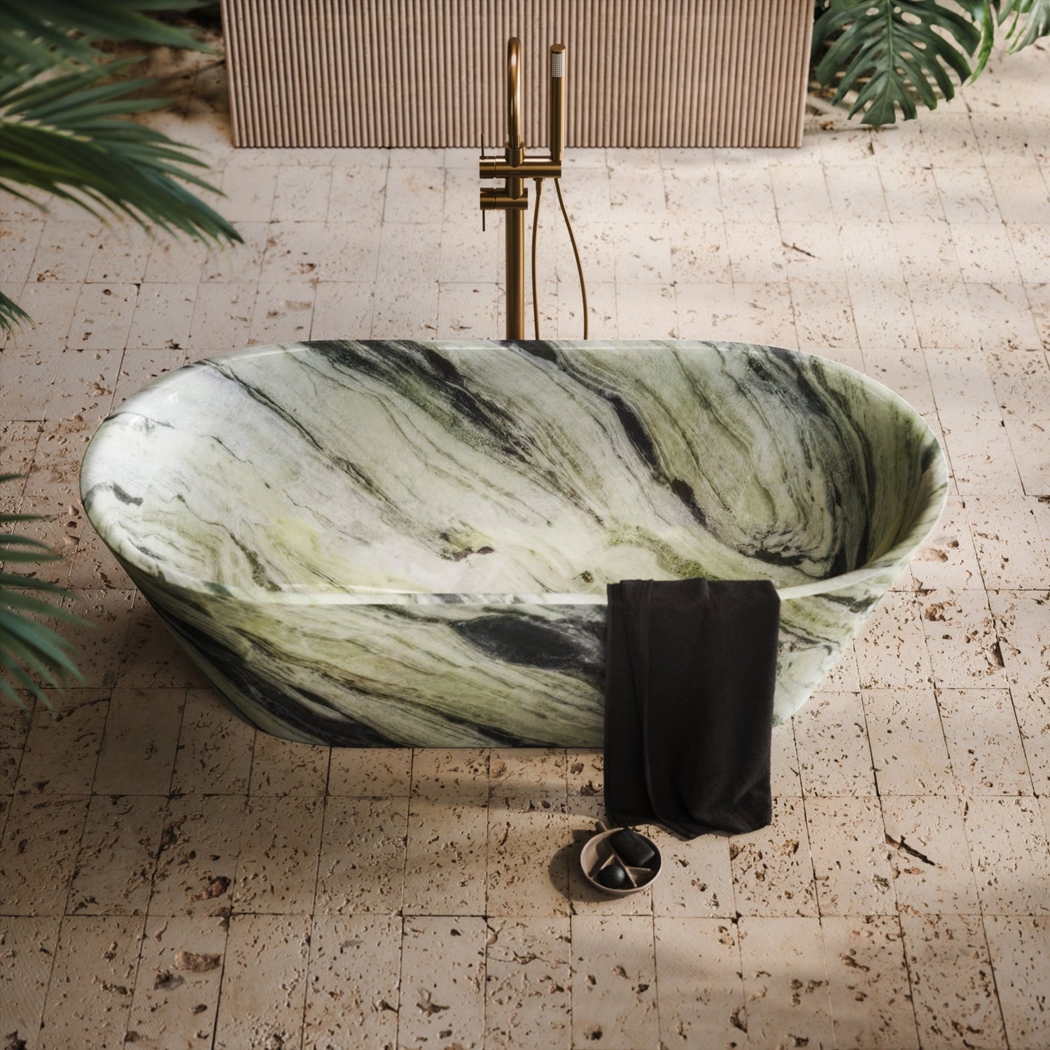 Jade Green Marble Bathtub - Elsa Home And Beauty