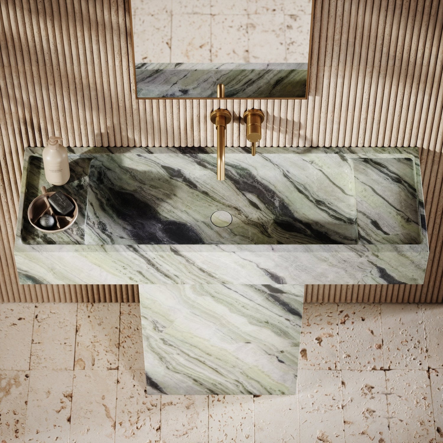 Jade Green Marble Vanity - Elsa Home And Beauty