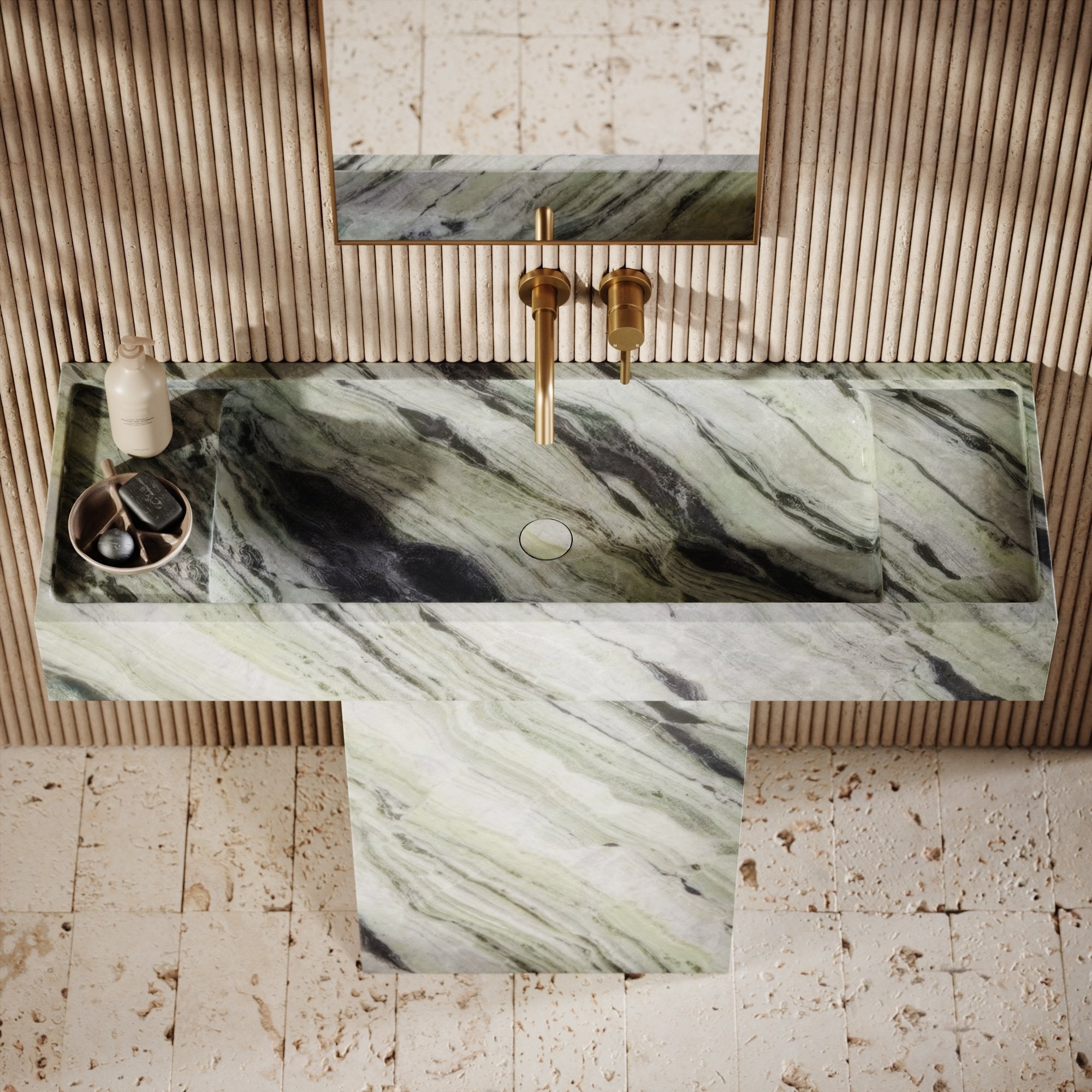 Jade Green Marble Vanity - Elsa Home And Beauty