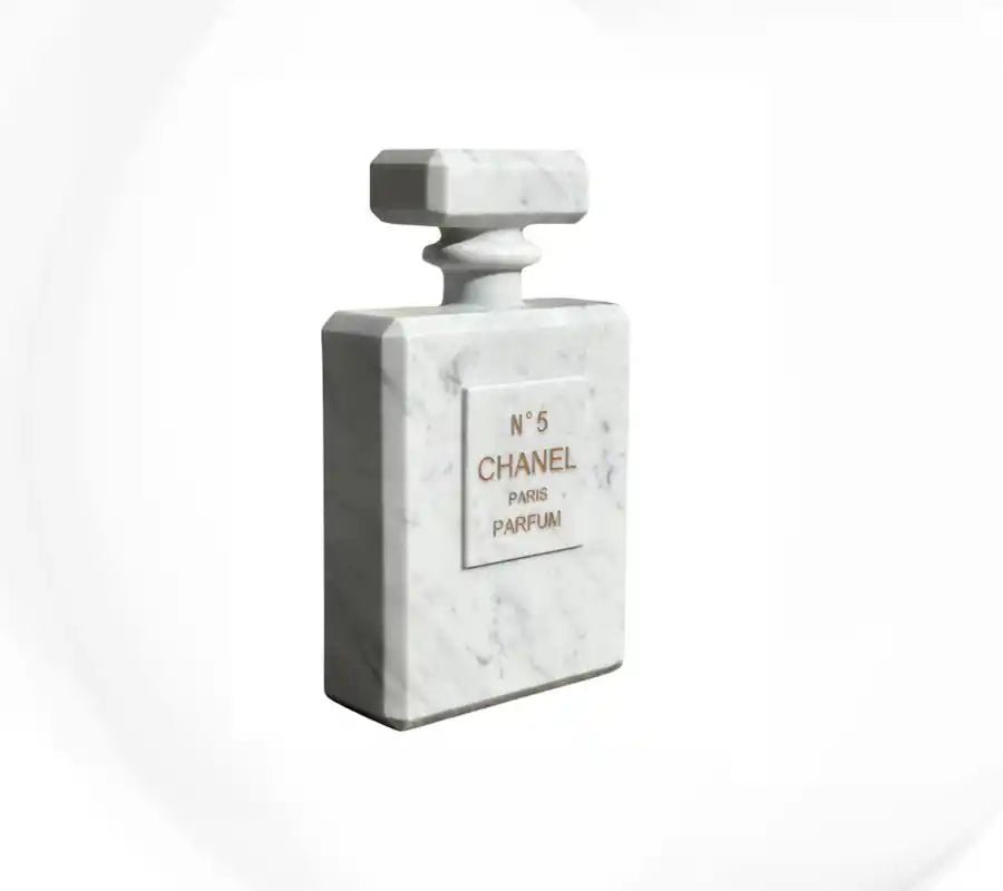 Marble Carved Perfume Bottle Sculpture - Elsa Home And Beauty