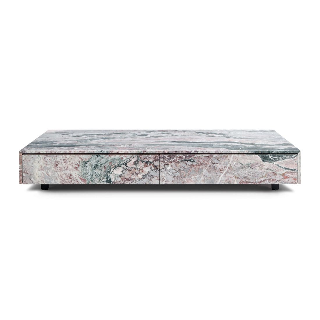 Modern Rectangle Marble Coffee Table With Storage - Elsa Home And Beauty