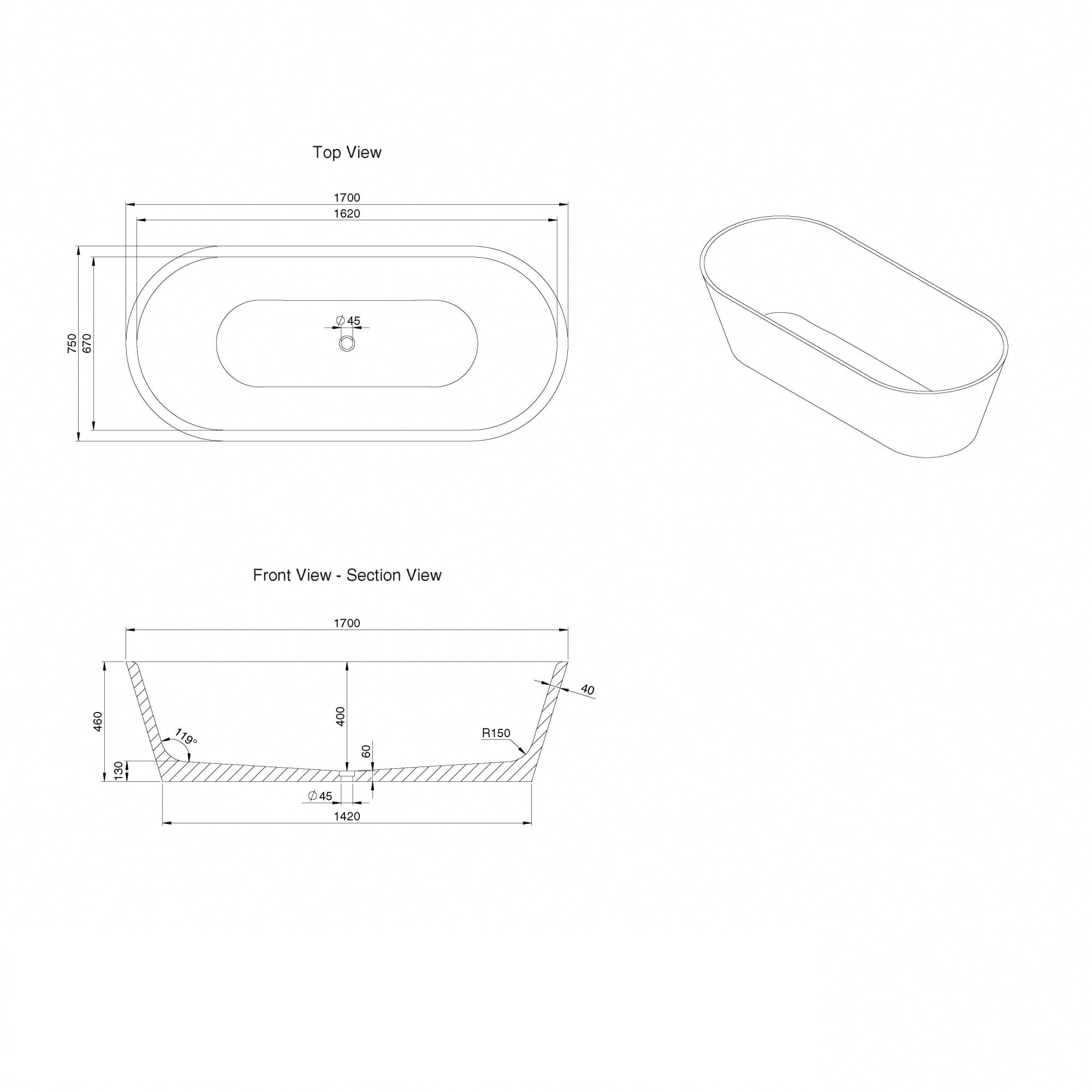 Norwegian Rose Bathtub - Elsa Home And Beauty
