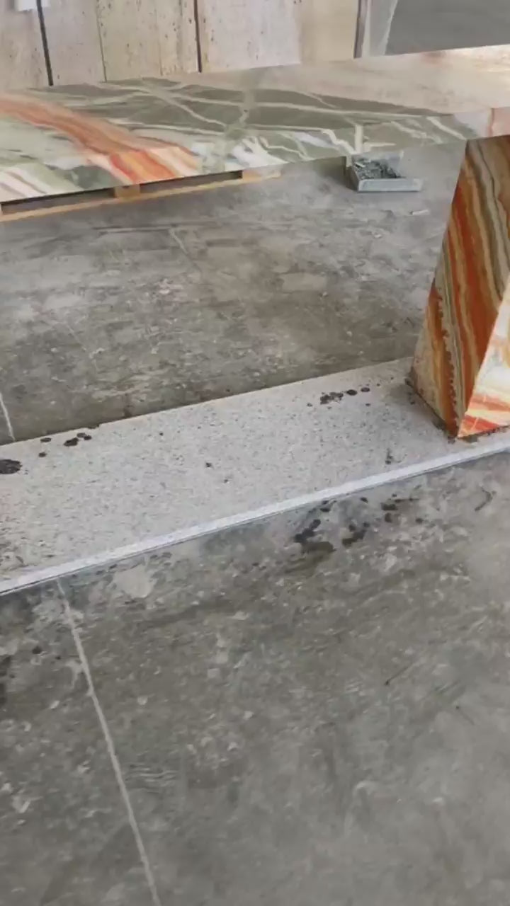 Rainbow Onyx Console Table