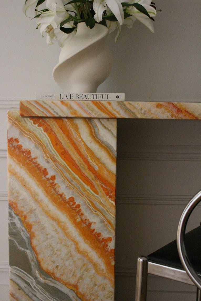Rainbow Onyx Console Table - Elsa Home And Beauty