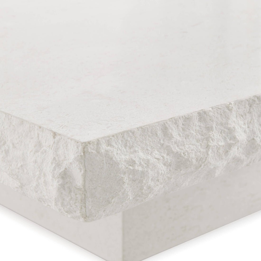 Snow White Limestone Vintage Coffee Table - Elsa Home And Beauty