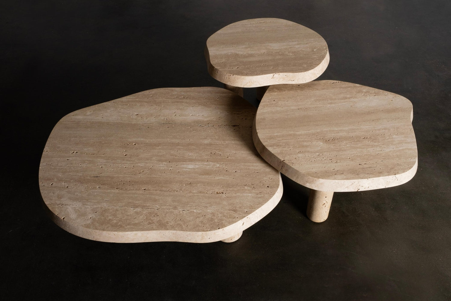 Travertine Nesting Coffee Table Set - Elsa Home And Beauty