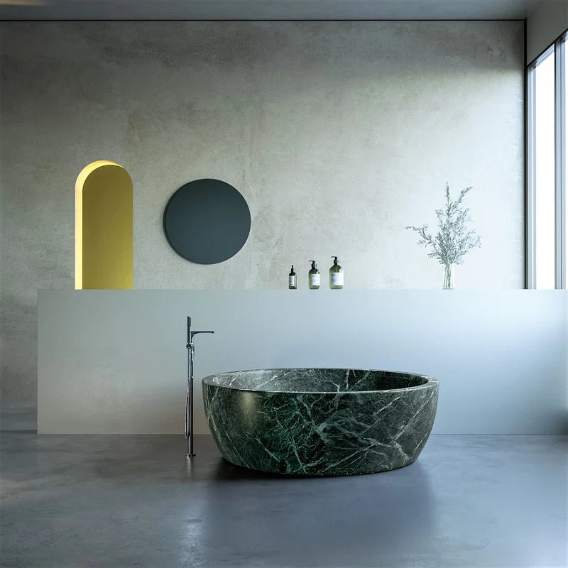 Verde Marble Round Bathtub - Elsa Home And Beauty