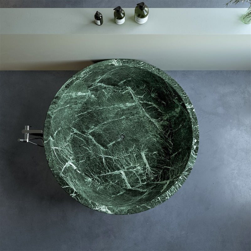 Verde Marble Round Bathtub - Elsa Home And Beauty