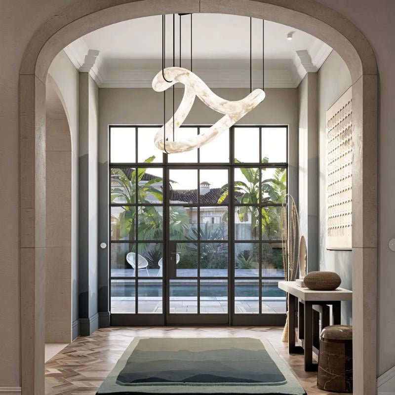 Wave Alabaster Pendant Light - Elsa Home And Beauty