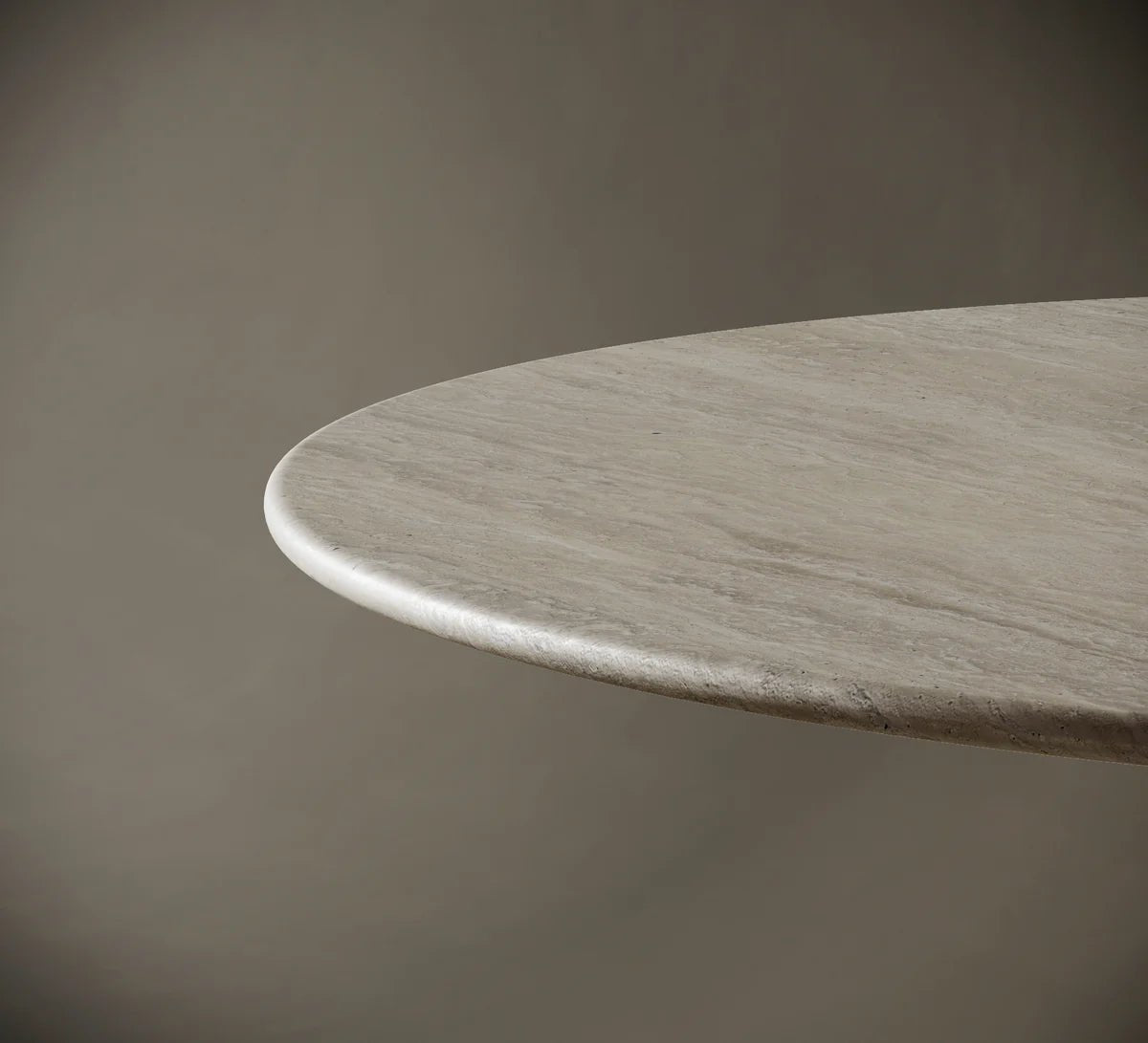 White Travertine Pedestal Dining Table - Elsa Home And Beauty