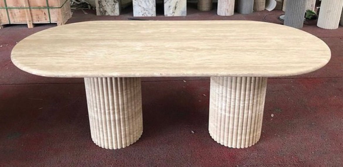 Travertine Dining Table