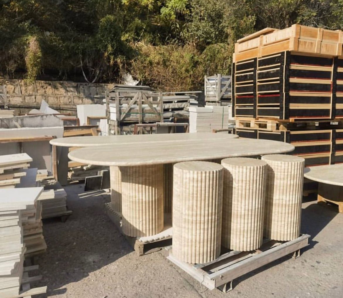Travertine Dining Table