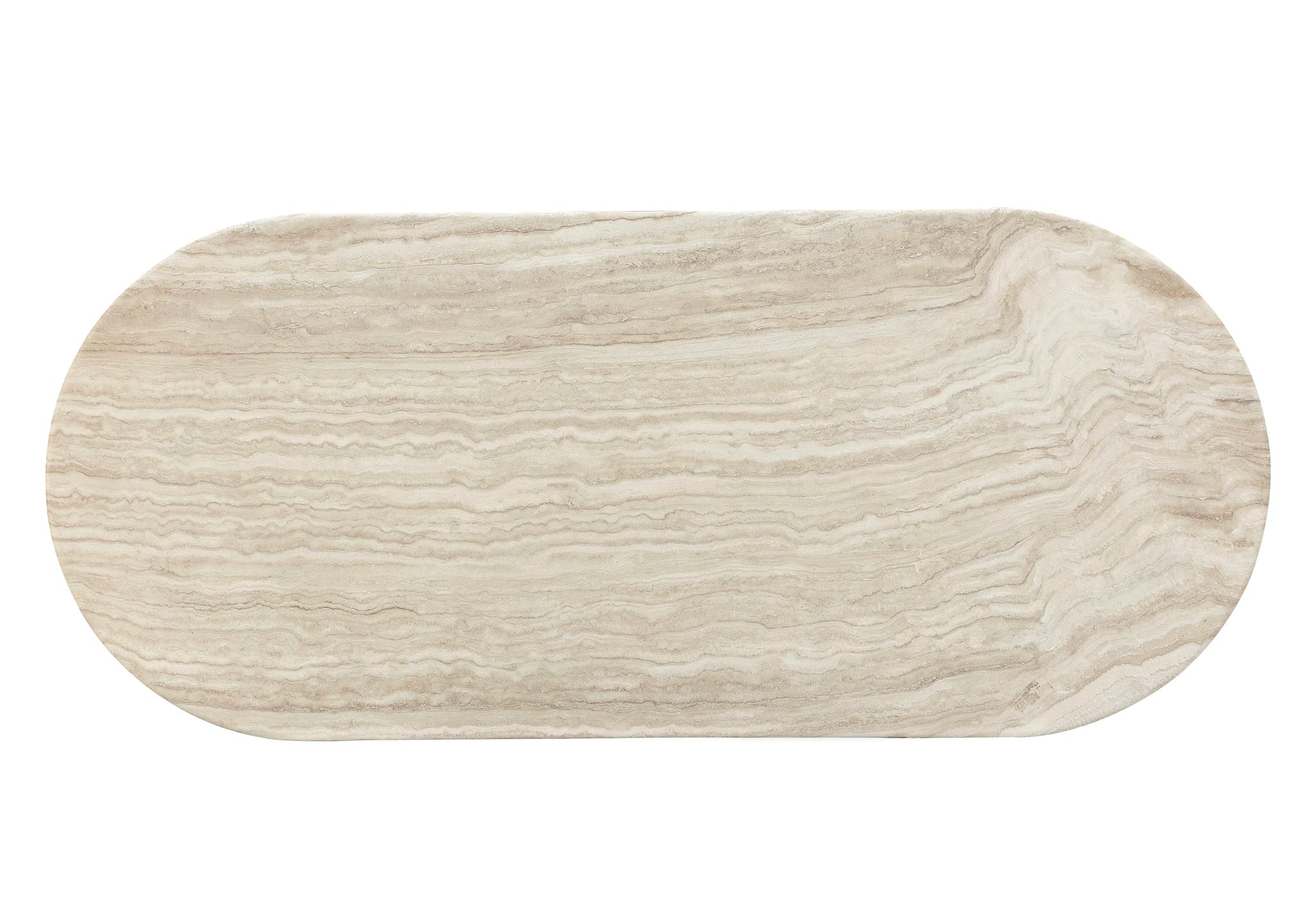 Travertine Oval Dining Table