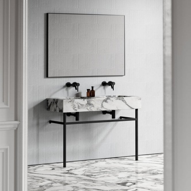 Arabescato Double Vanity Unit - Elsa Home And Beauty