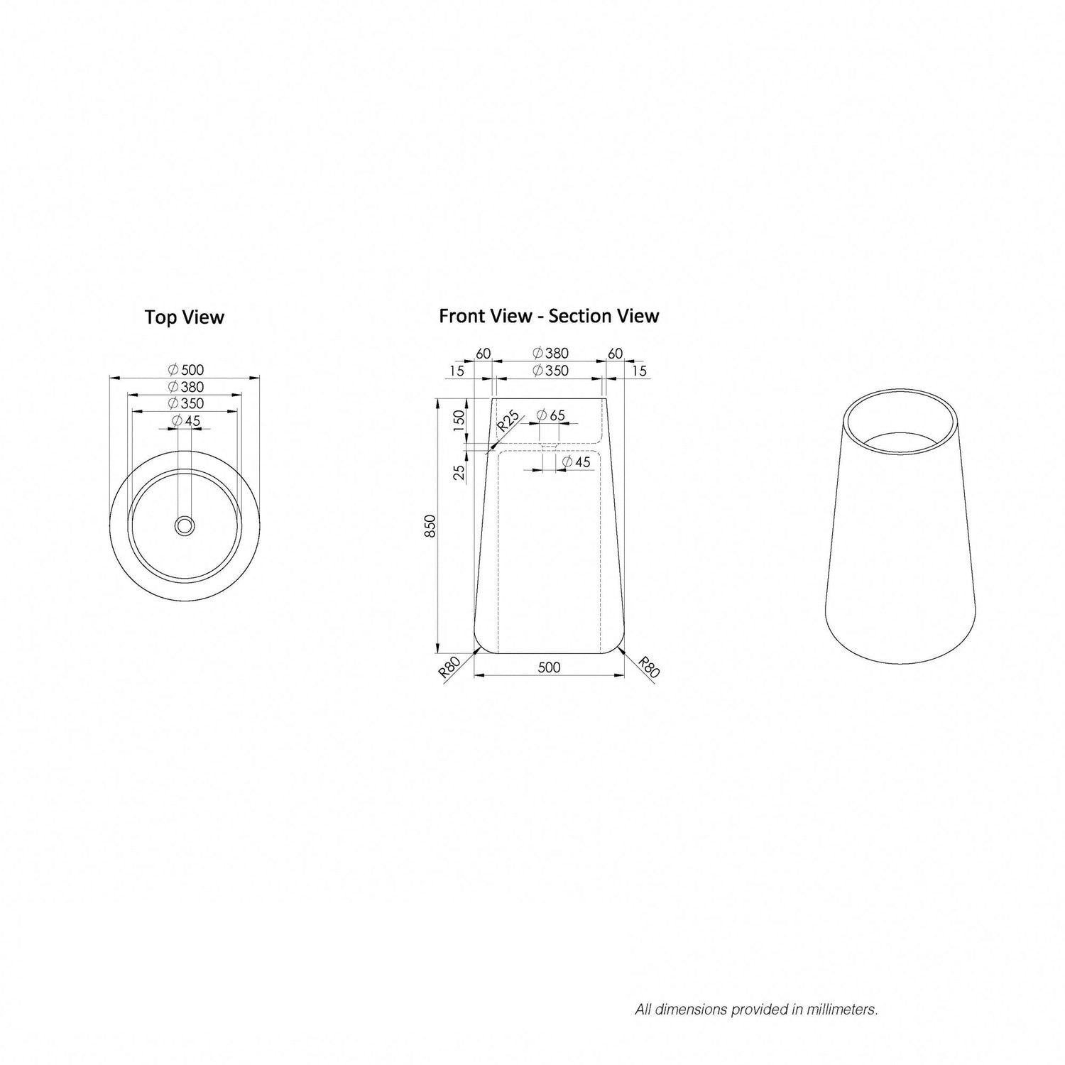 Calacatta Miele Free Standing Basin - Elsa Home And Beauty