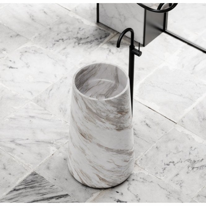 Calacatta Miele Free Standing Basin - Elsa Home And Beauty