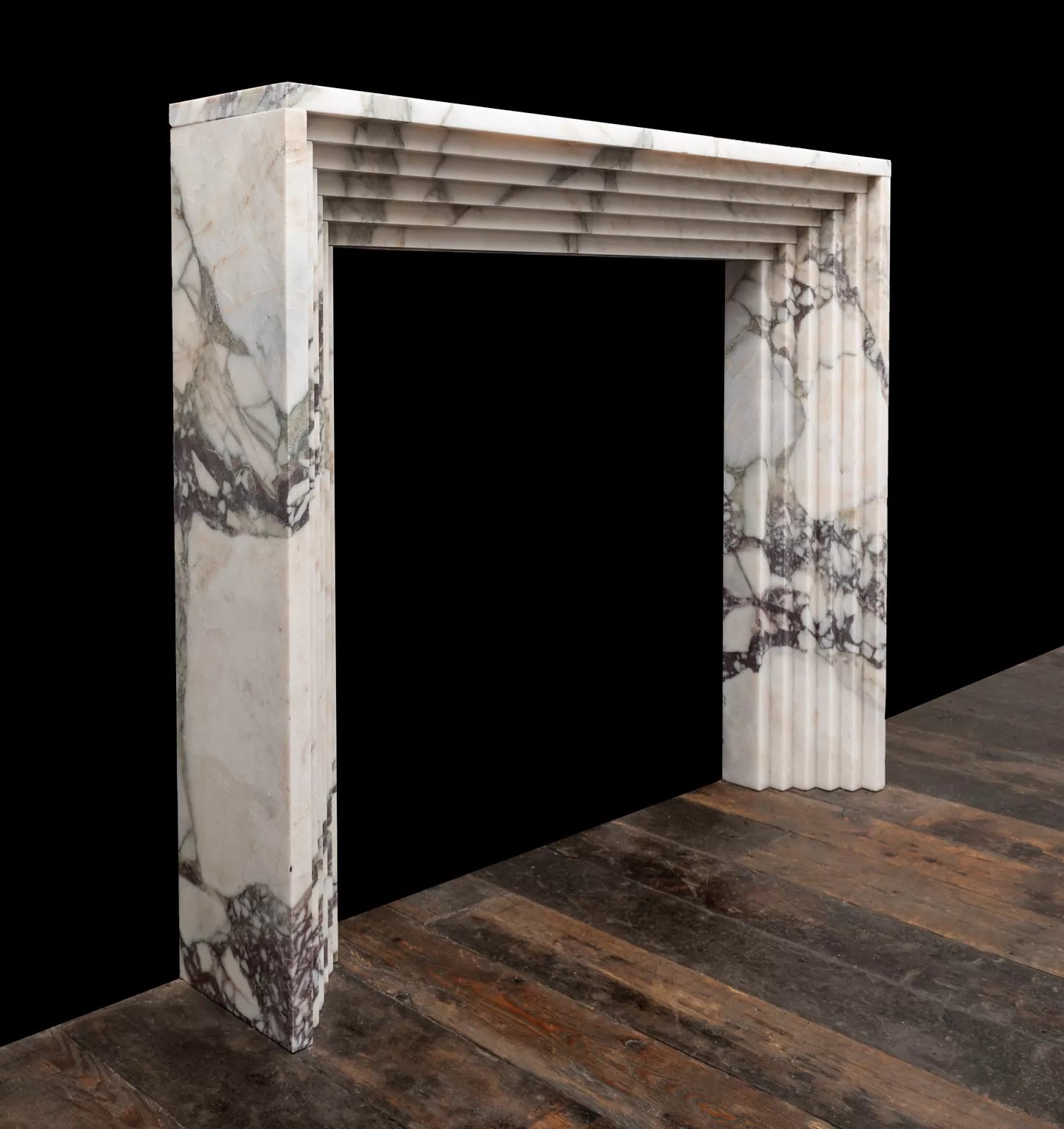 Calacatta Viola Art Deco Style Fireplace
