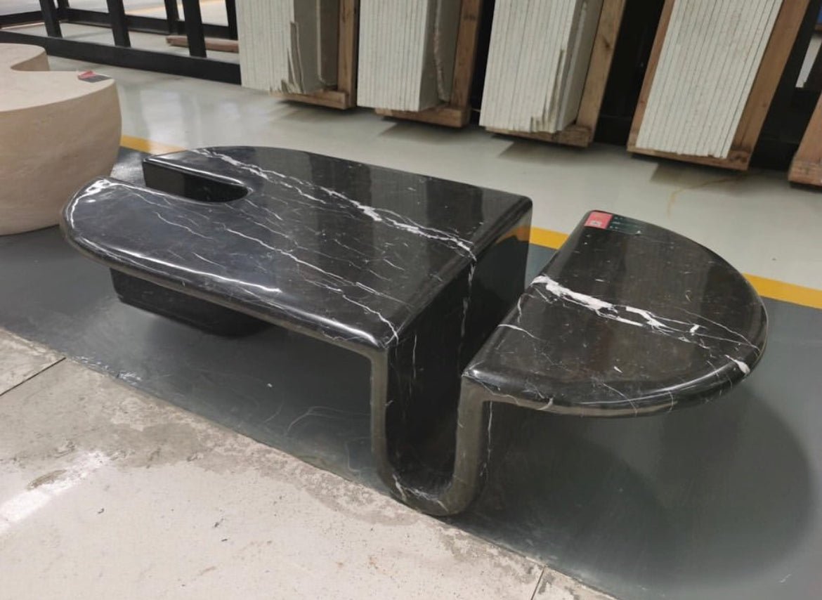 Capella Marble Coffee Table in Nero marble - Elsa Home And Beauty