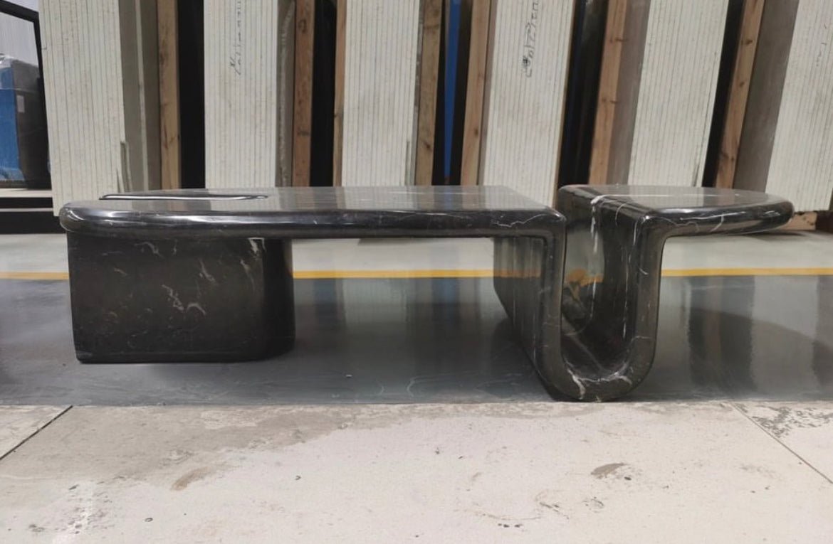 Capella Marble Coffee Table in Nero marble - Elsa Home And Beauty