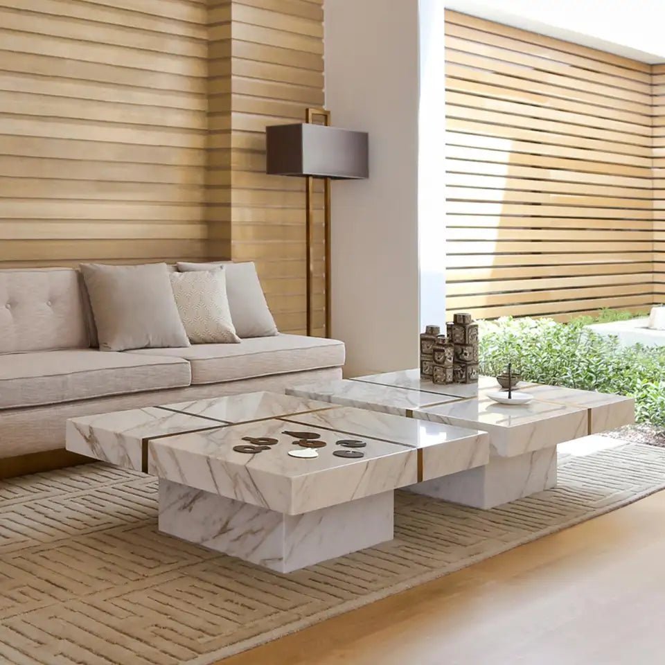 Marble and Gold Coffee Table