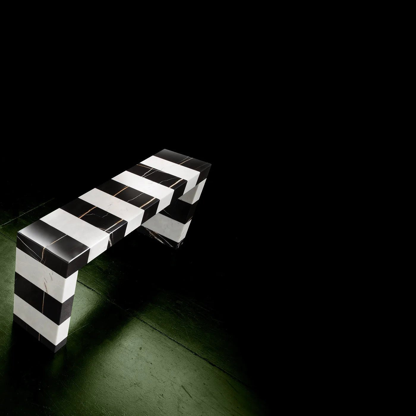 Black and White Marble Console Table