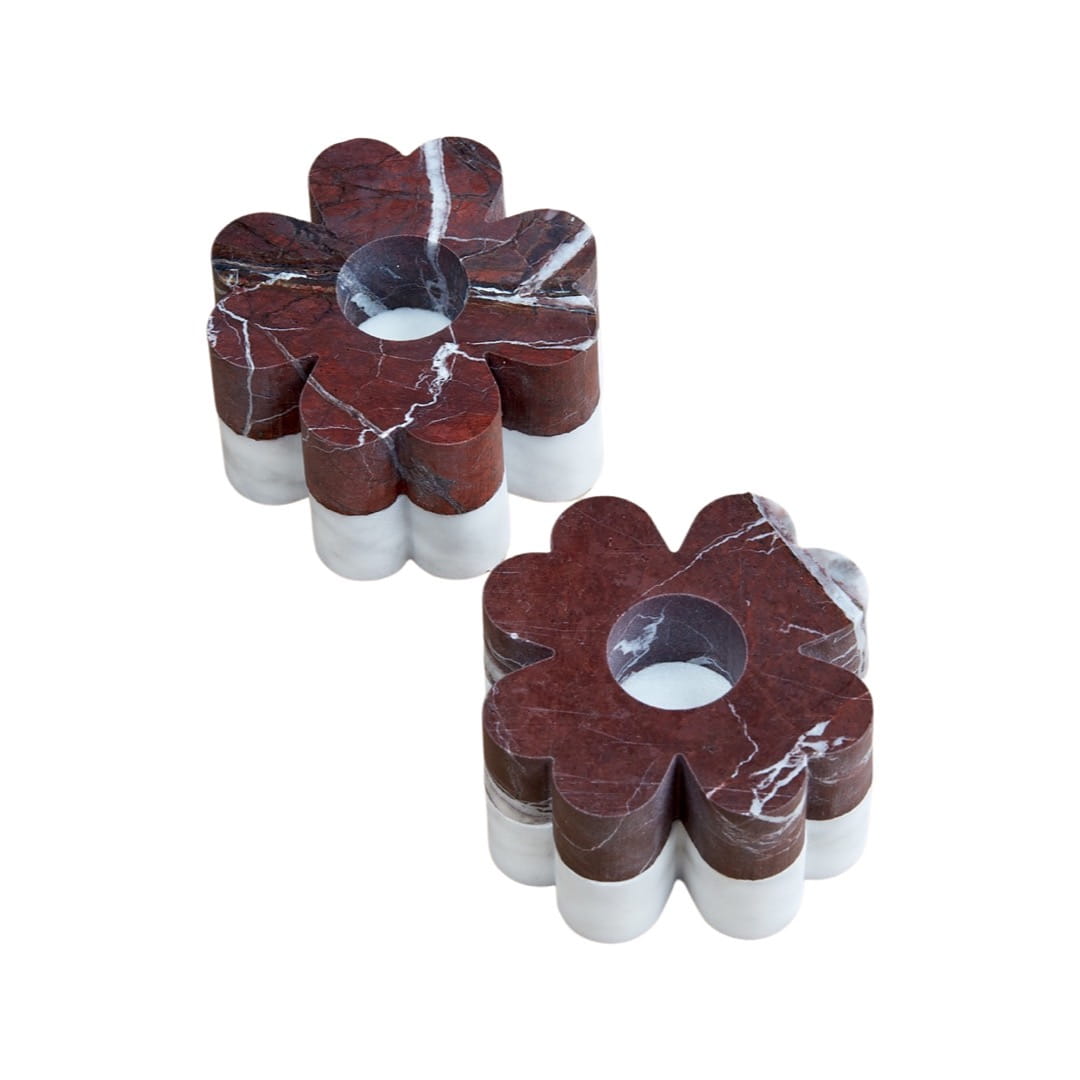 Flower Shaped Candle Holder - Elsa Home And Beauty