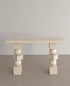 Travertine Console Table
