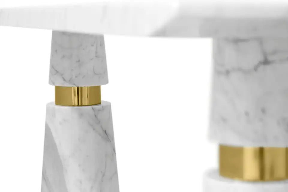 Carrara brass Console Table