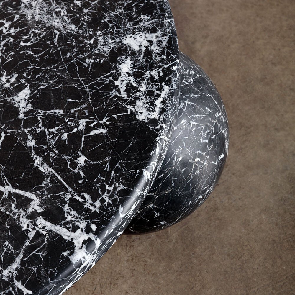 Black Round Marble Coffee Table