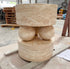 Travertine Round Marble Side Table