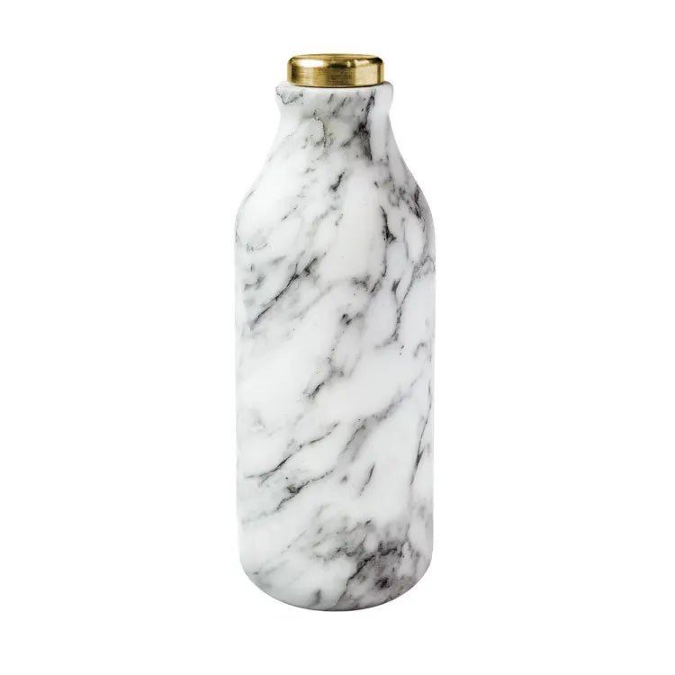 Lapis Blue Solid Marble Bottle - Elsa Home And Beauty