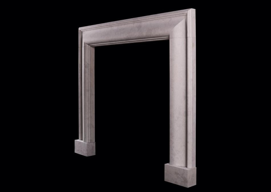 Limestone Modern Fireplace Surround