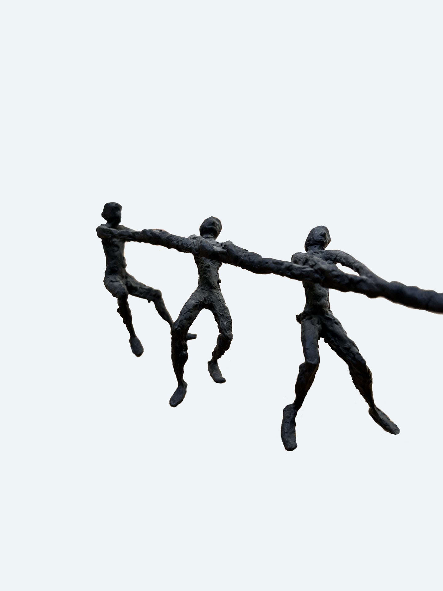 Men Pulling Rock Sculpture - Elsa Home And Beauty