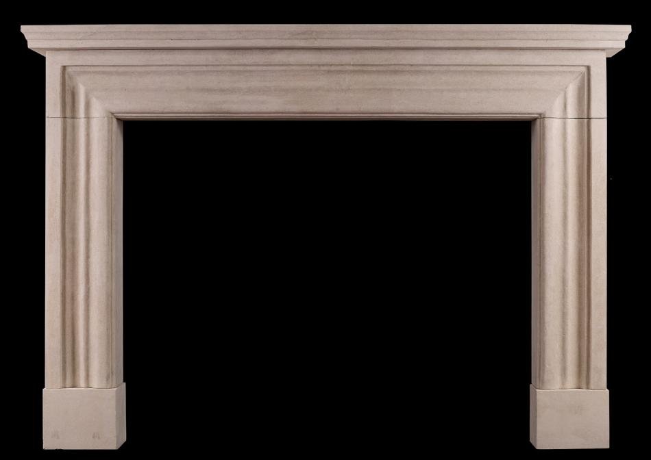 Modern limestone fireplace Mantle - Elsa Home And Beauty