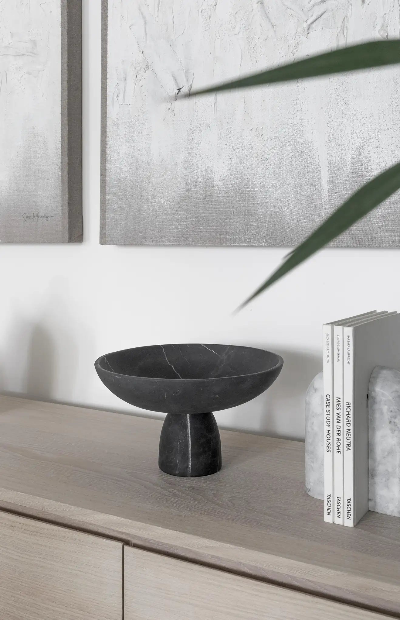Nero Marquina Carved Fruit Bowl - Elsa Home And Beauty