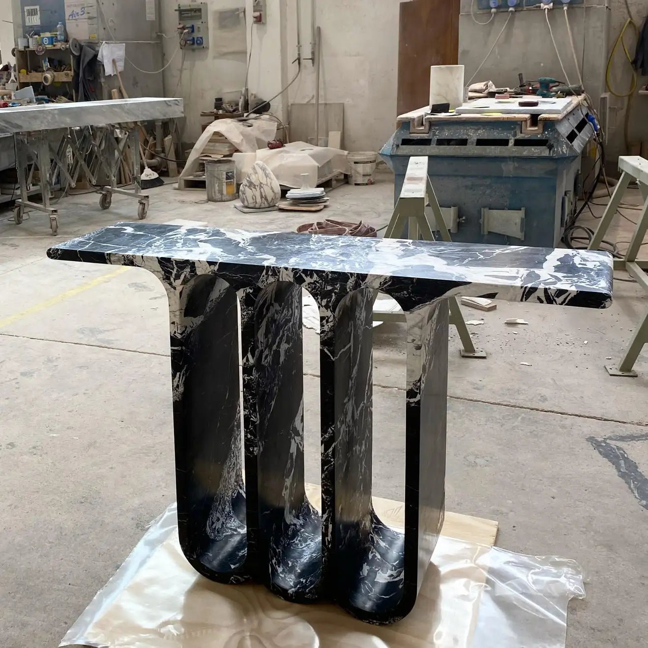 Black Marble Console Table