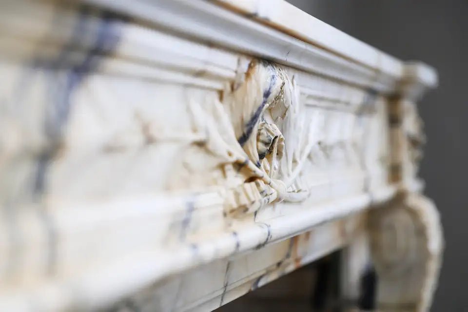 Paonazetto Louis XV Marble Fireplace - Elsa Home And Beauty