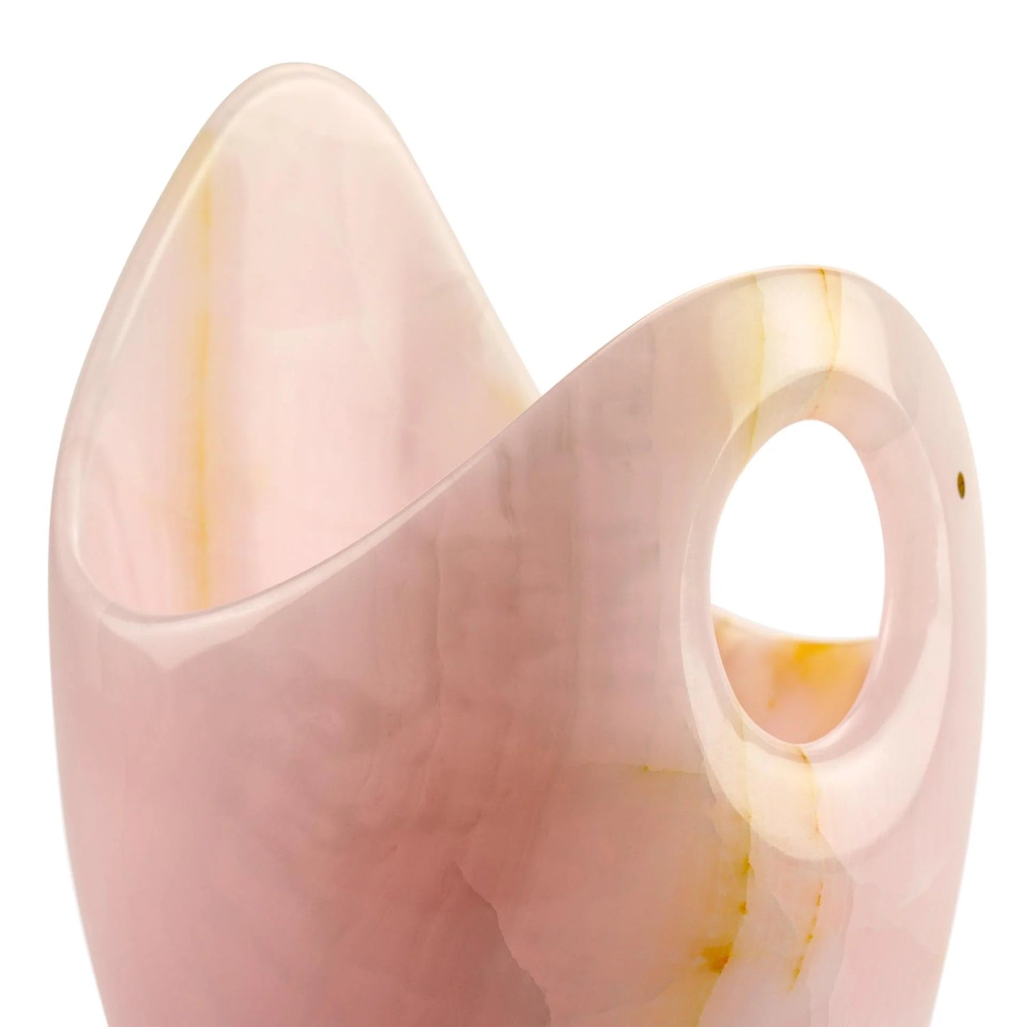 Pink Onyx Carved Champagne Cooler - Elsa Home And Beauty