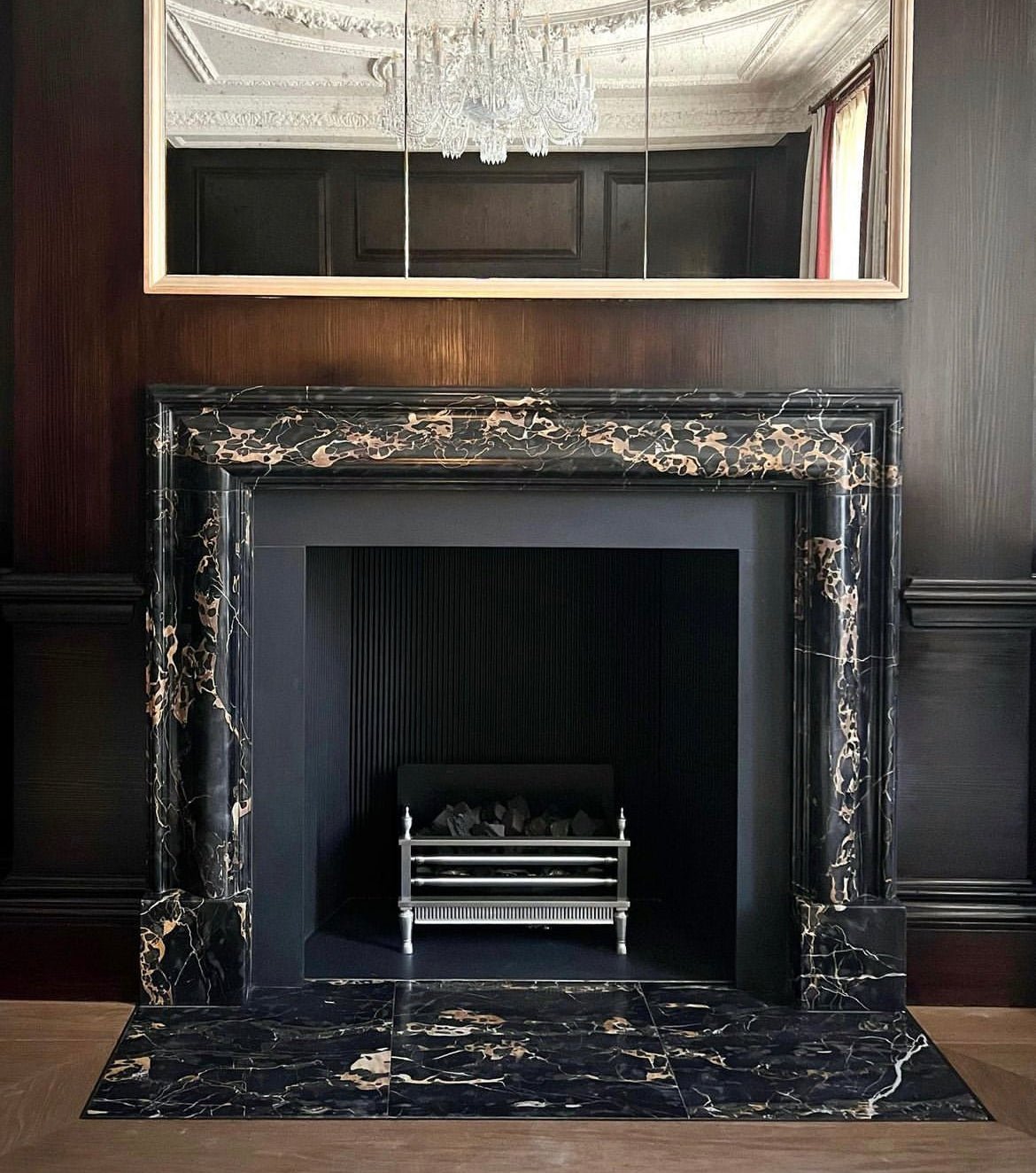 Black Marble Fireplace Surround