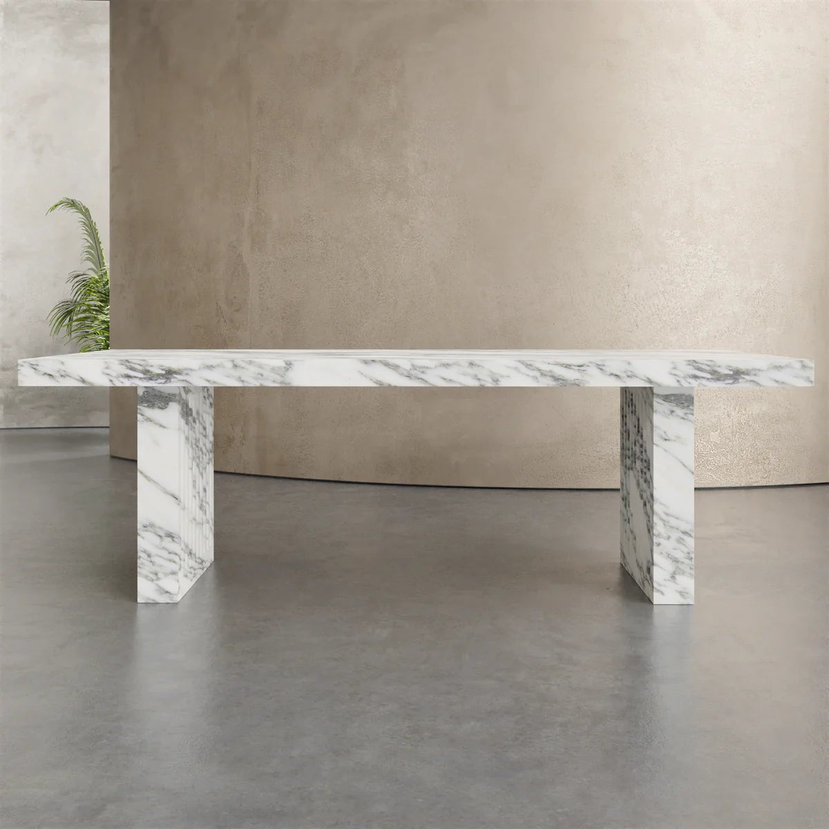 Serene White Marble Dining Table - Elsa Home And Beauty