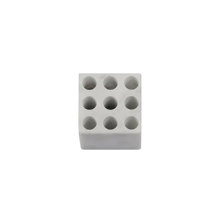Stationery or Toothbrush Holder in Carrara Marble - Elsa Home And Beauty