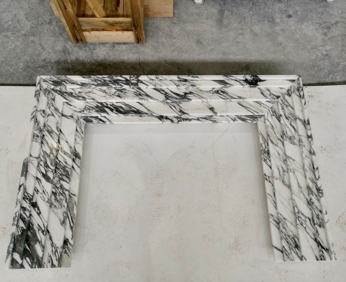 Arabescato Modern Fireplace Surround