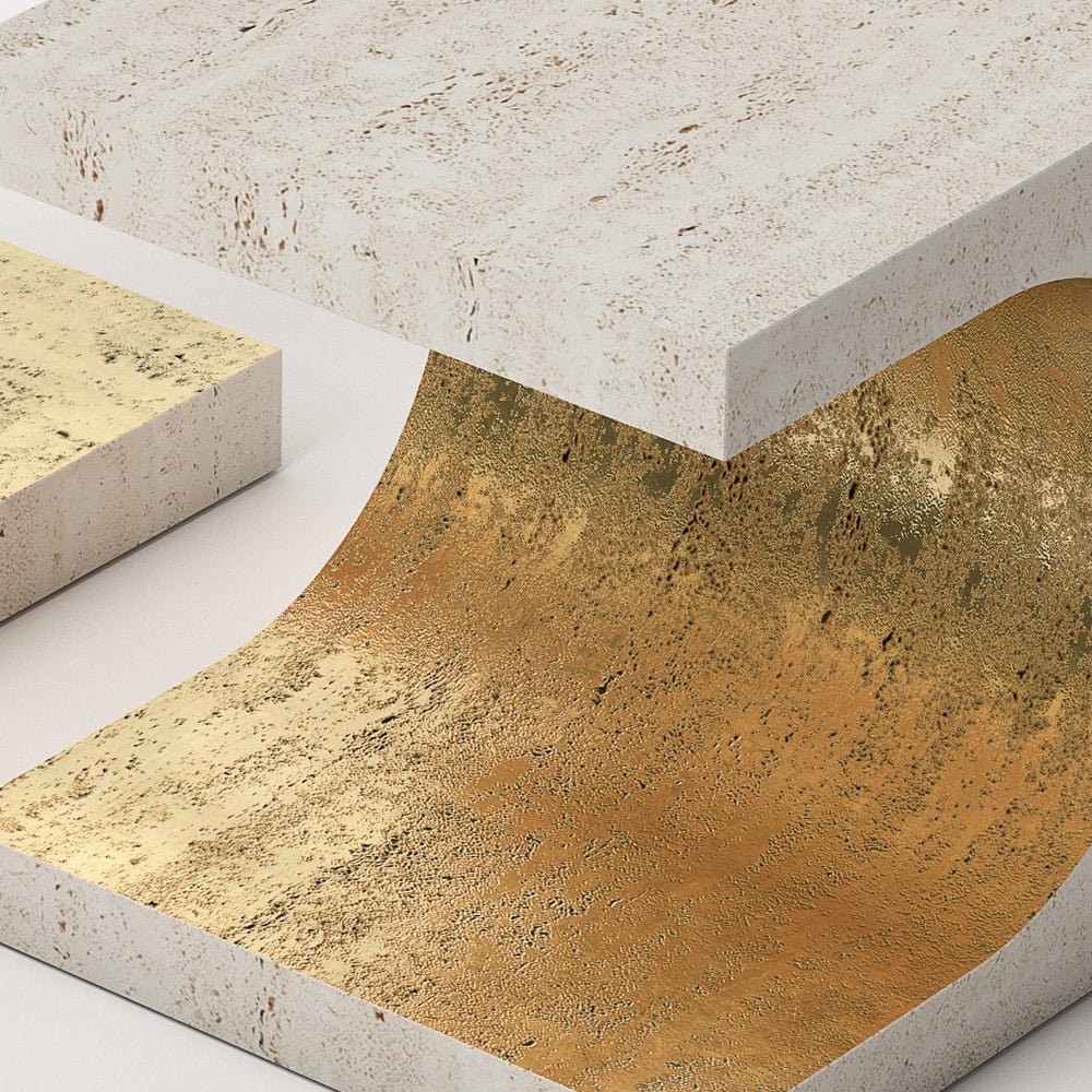 Travertine Side Table
