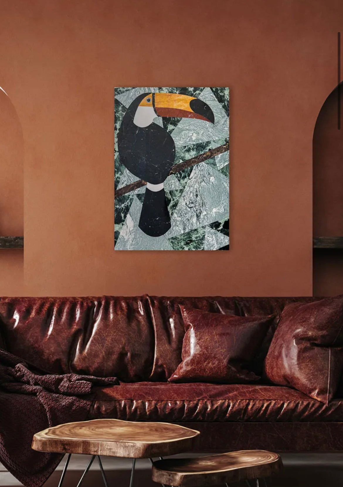 Toucan Marble Mosaic Art - Elsa Home And Beauty