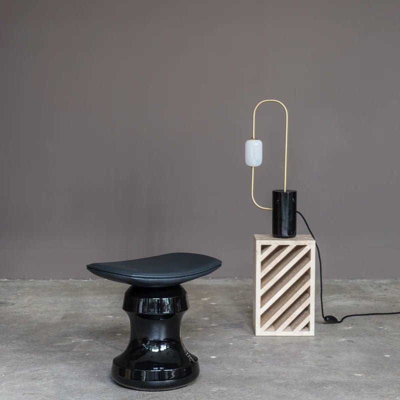 Travertine Brick Side Table - Elsa Home And Beauty