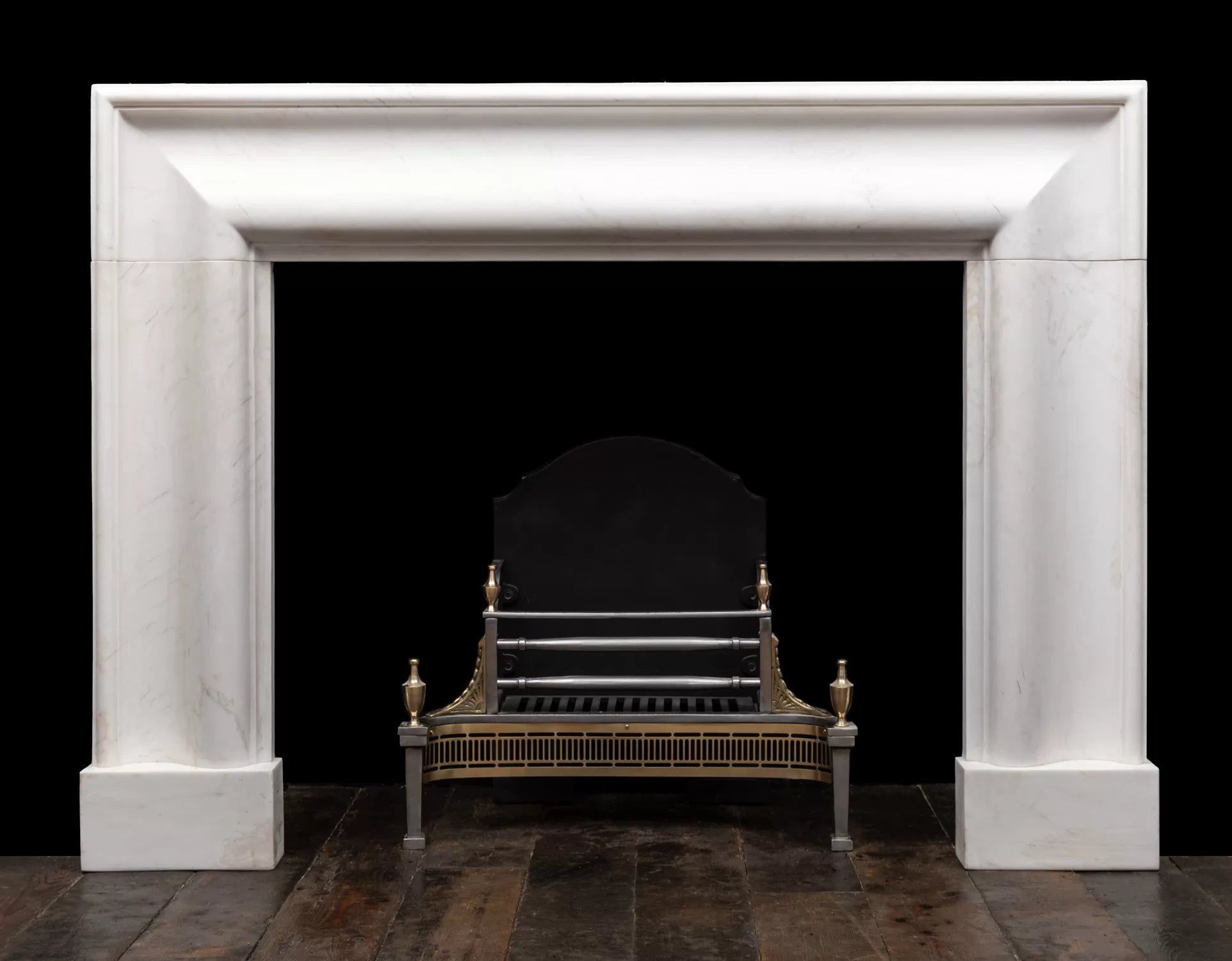 Statuario Marble Modern Fireplace